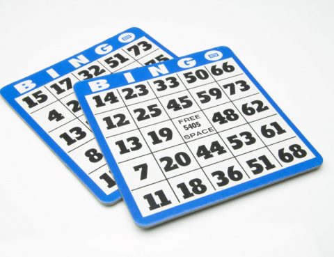 2 blue bingo cards