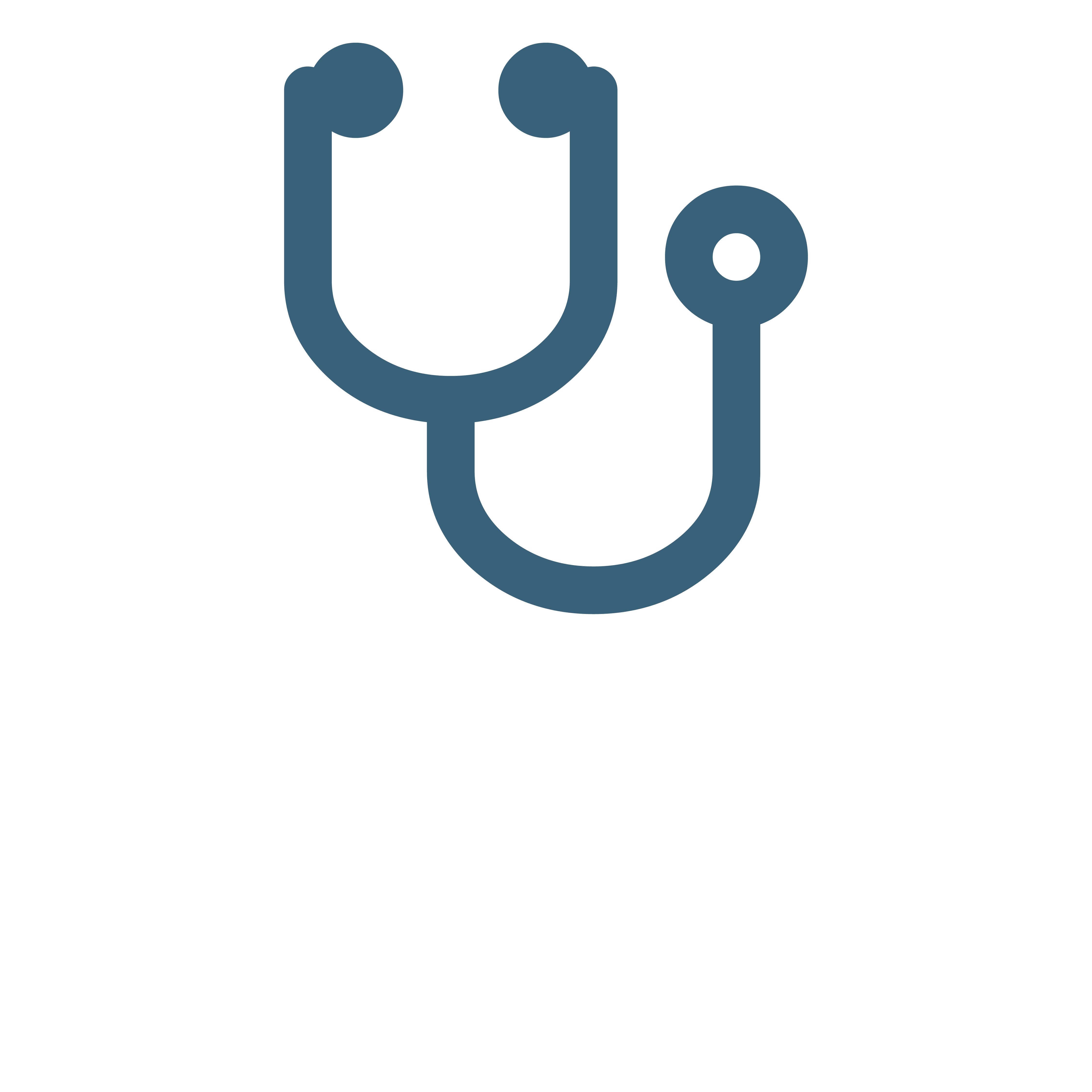Graphic of blue stethoscope